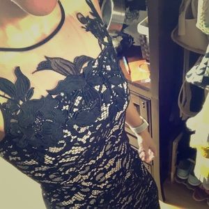 Gorgeous Ivanka Trump black lace midi dress